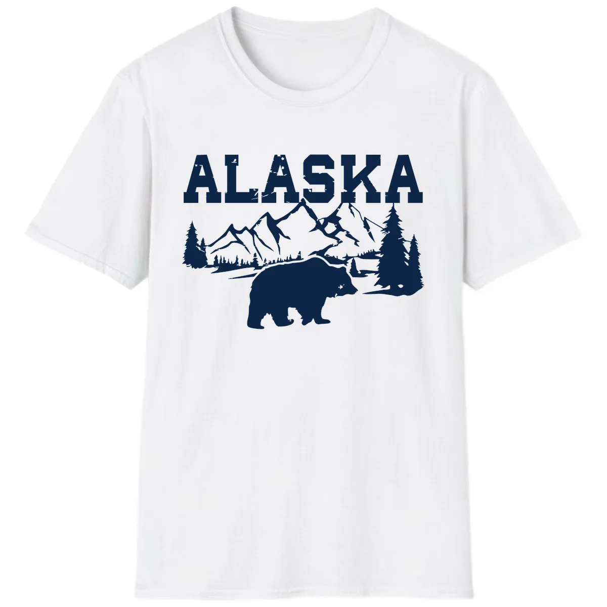 Alaska Bear Mountain Wilderness Cruise T-Shirt in White
