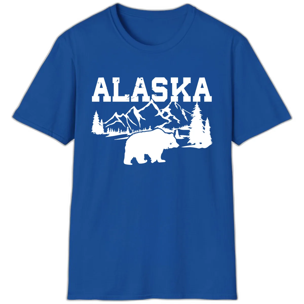Alaska Bear Mountain Wilderness Cruise T-Shirt in Royal