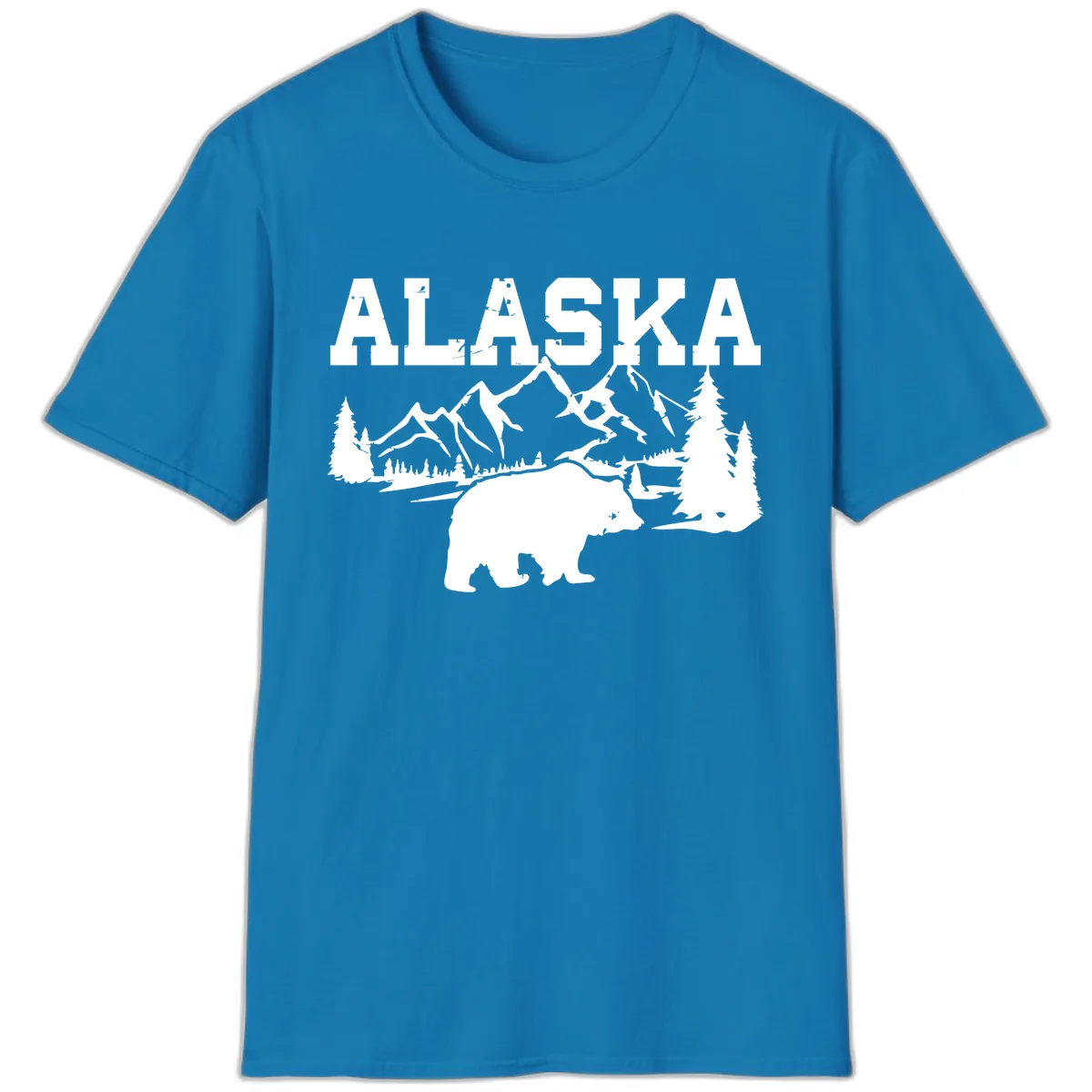 Alaska Bear Mountain Wilderness Cruise T-Shirt in Sapphire