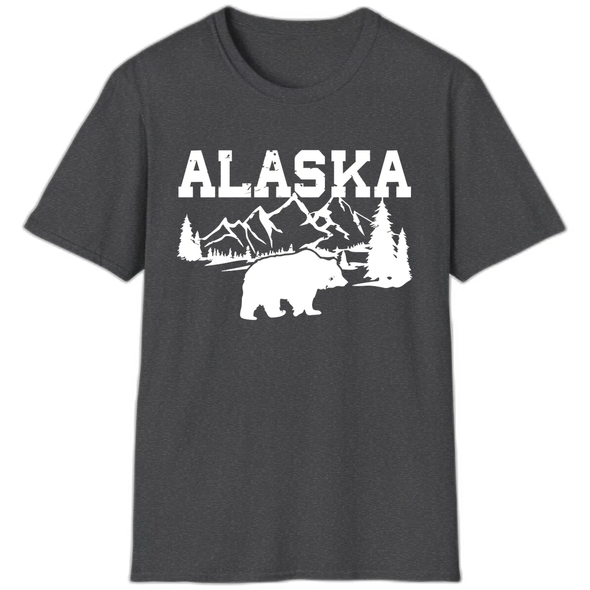Alaska Bear Mountain Wilderness Cruise T-Shirt in Dark Heather
