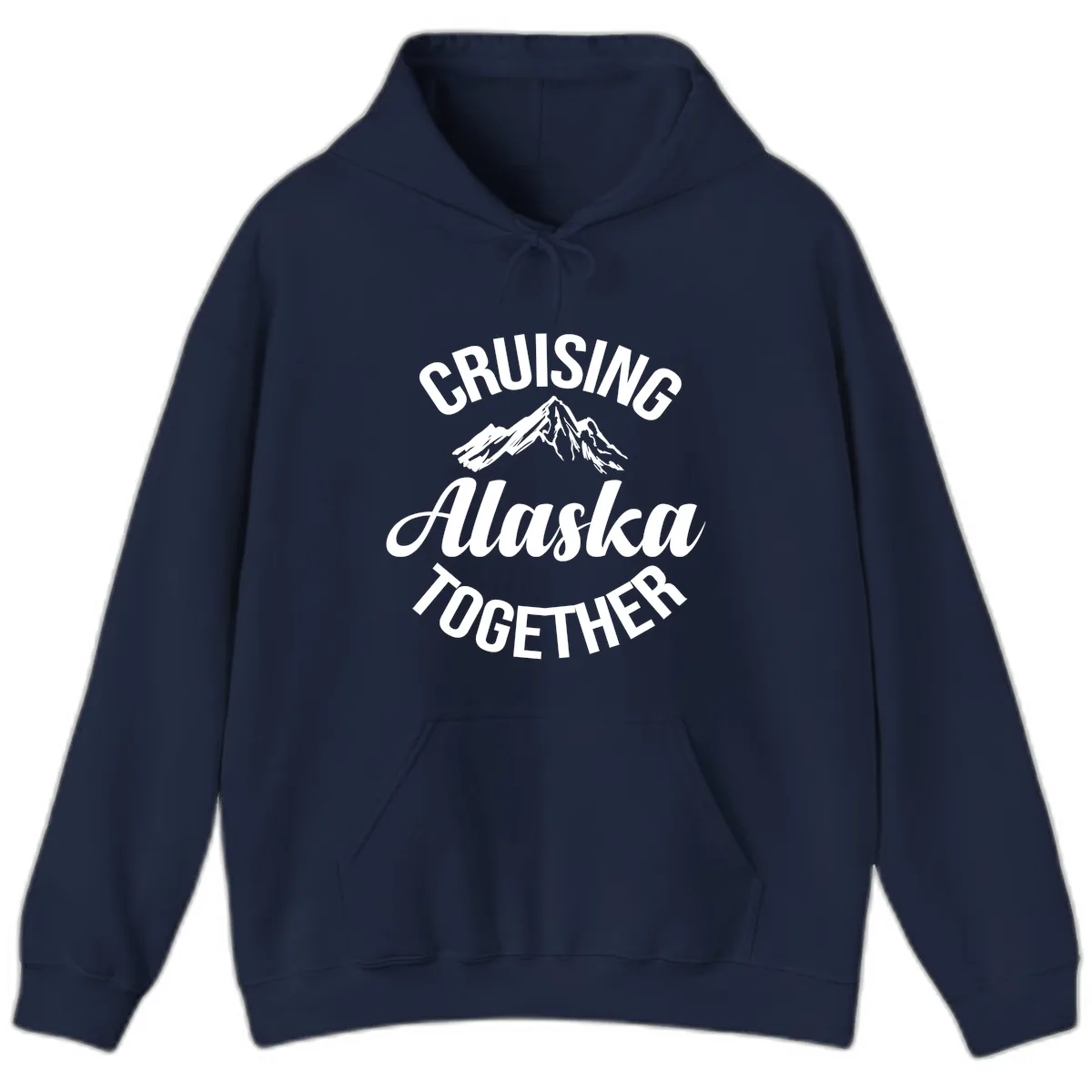 Cruising Alaska Together Mountain Hoodie in Navy