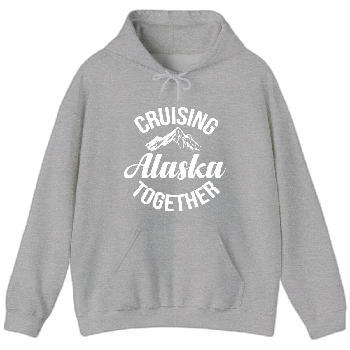 Cruising Alaska Together Mountain Hoodie in Sport Grey