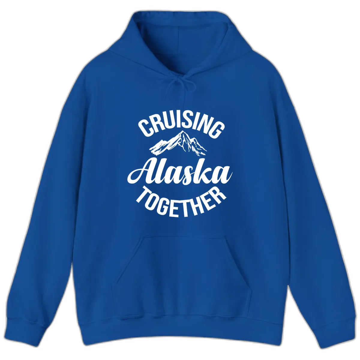 Cruising Alaska Together Mountain Hoodie in Royal