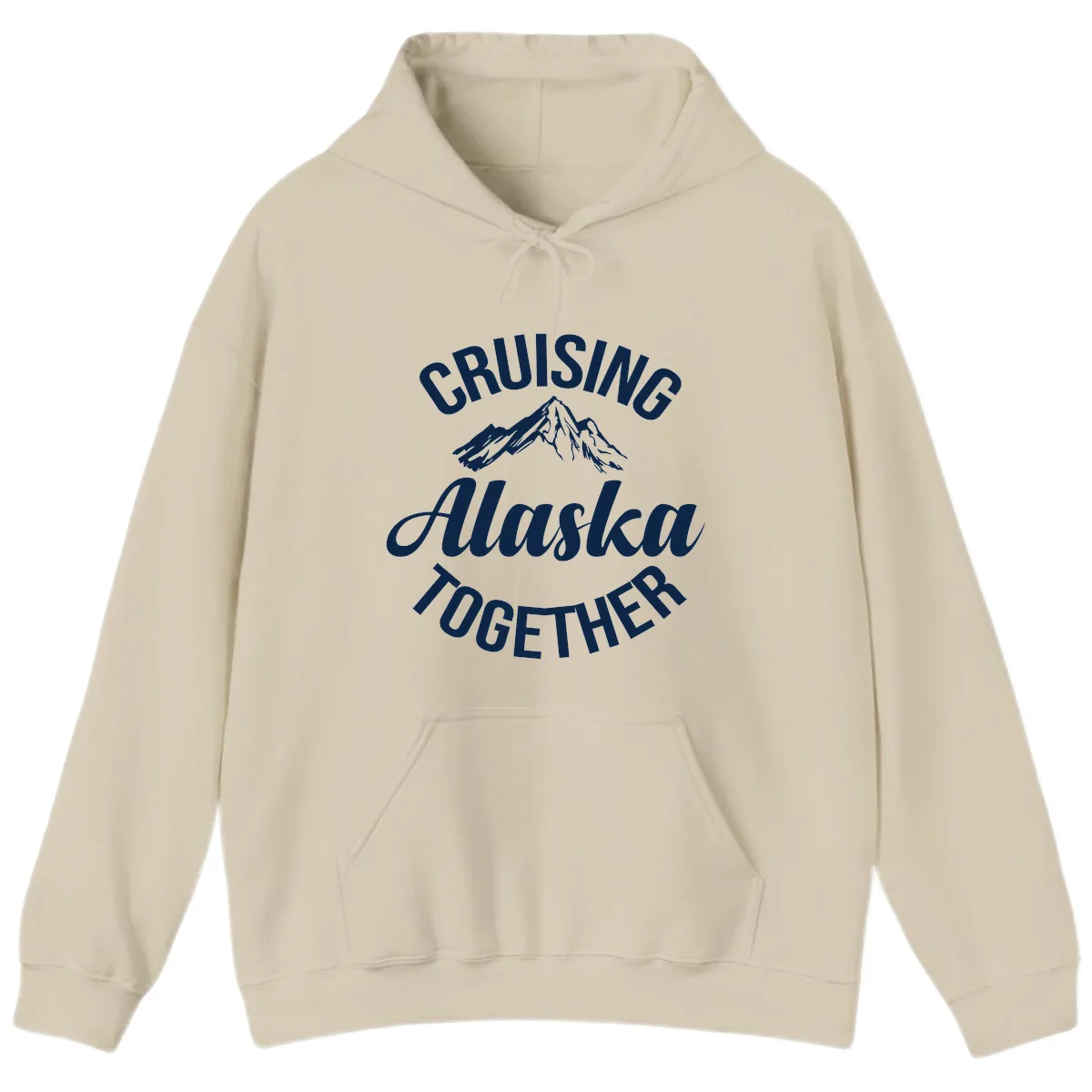 Cruising Alaska Together Mountain Hoodie in Sand
