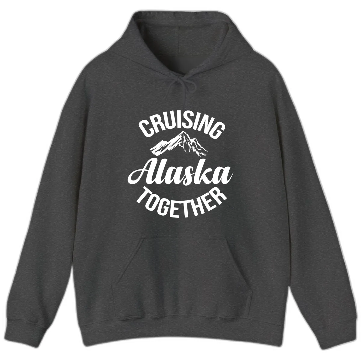Cruising Alaska Together Mountain Hoodie in Dark Heather