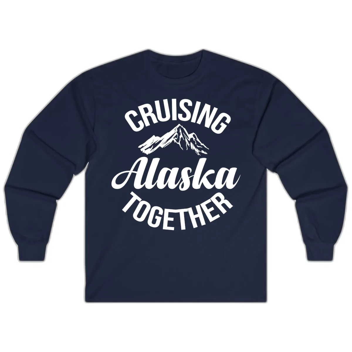 Cruising Alaska Together Mountain Long Sleeve in Navy