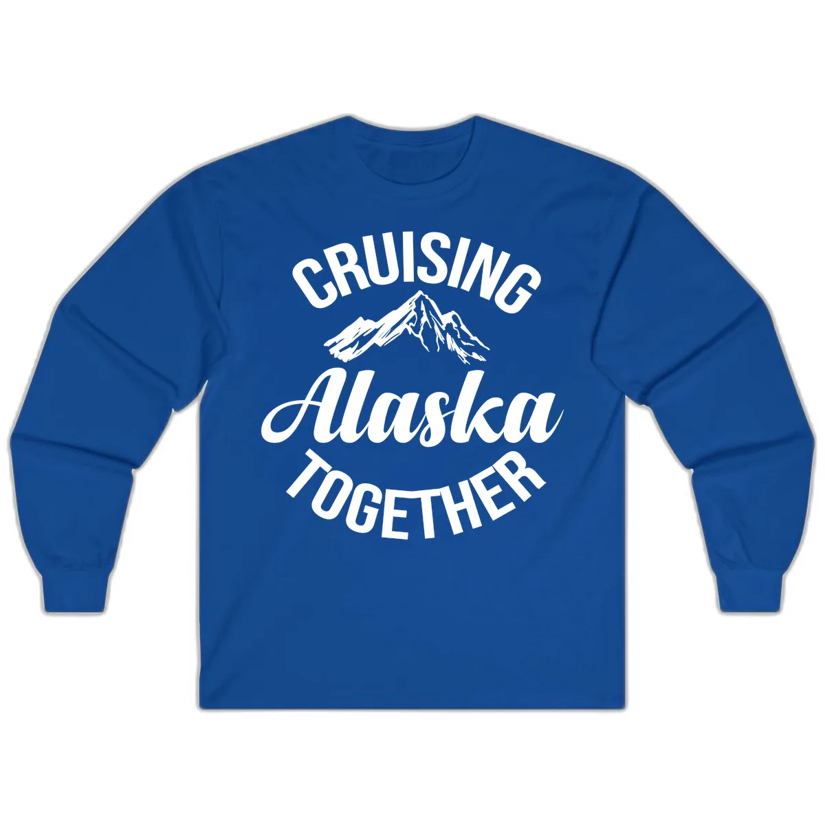 Cruising Alaska Together Mountain Long Sleeve in Royal