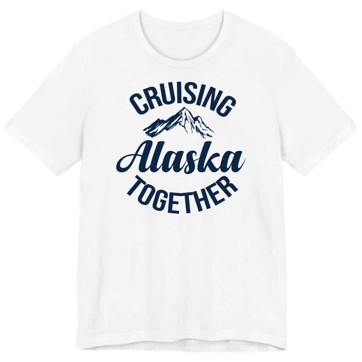 Cruising Alaska Together Mountain Premium T-Shirt in White