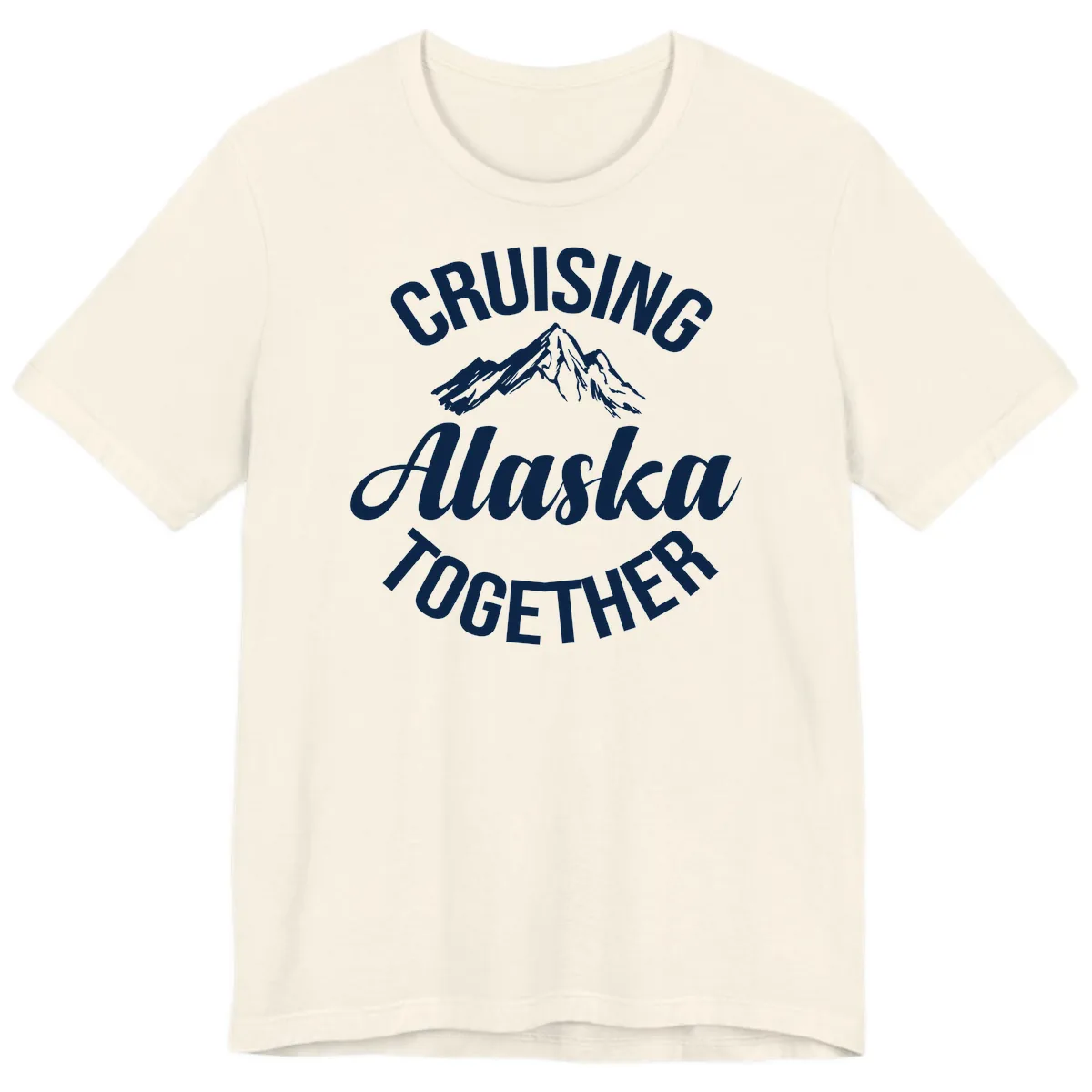 Cruising Alaska Together Mountain Premium T-Shirt in Natural