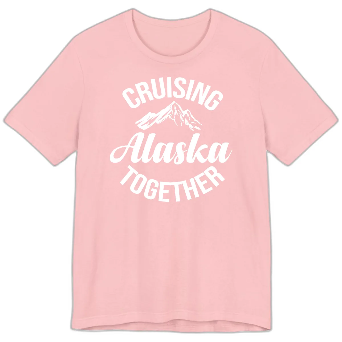 Cruising Alaska Together Mountain Premium T-Shirt in Pink