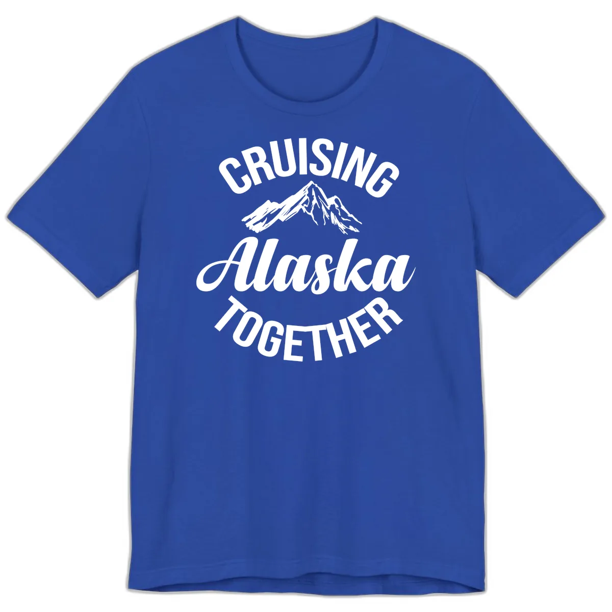 Cruising Alaska Together Mountain Premium T-Shirt in True Royal