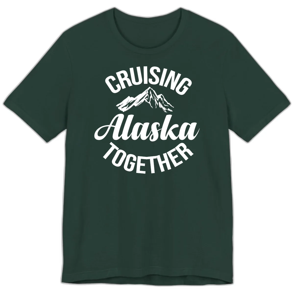Cruising Alaska Together Mountain Premium T-Shirt in Forest
