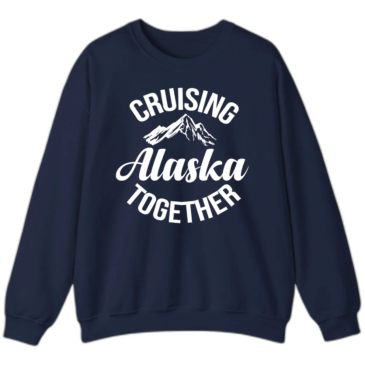 Cruising Alaska Together Mountain Sweatshirt in Navy