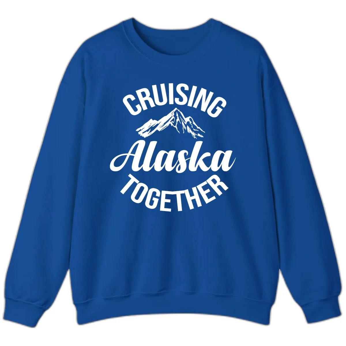 Cruising Alaska Together Mountain Sweatshirt in Royal