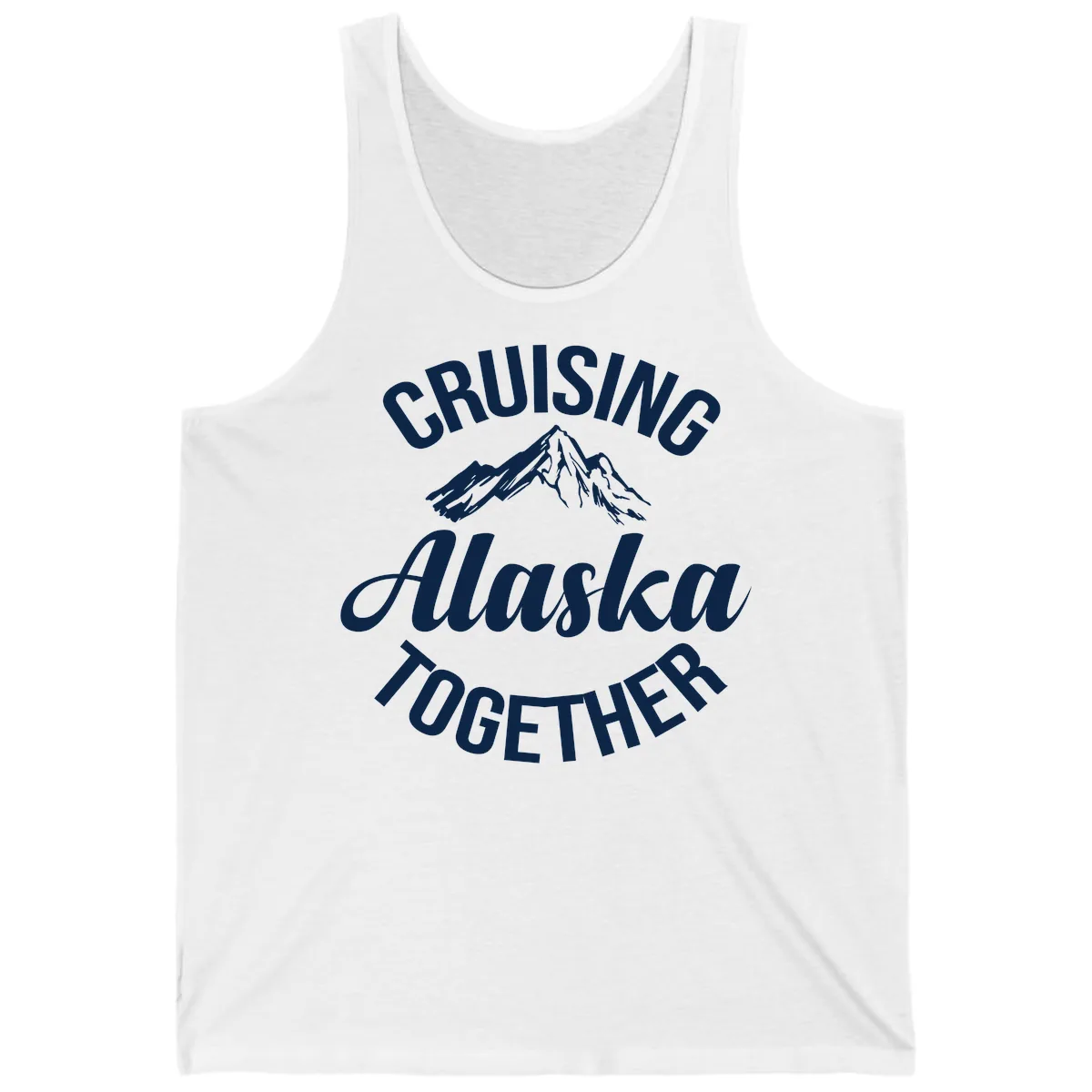 Cruising Alaska Together Mountain Tank in White