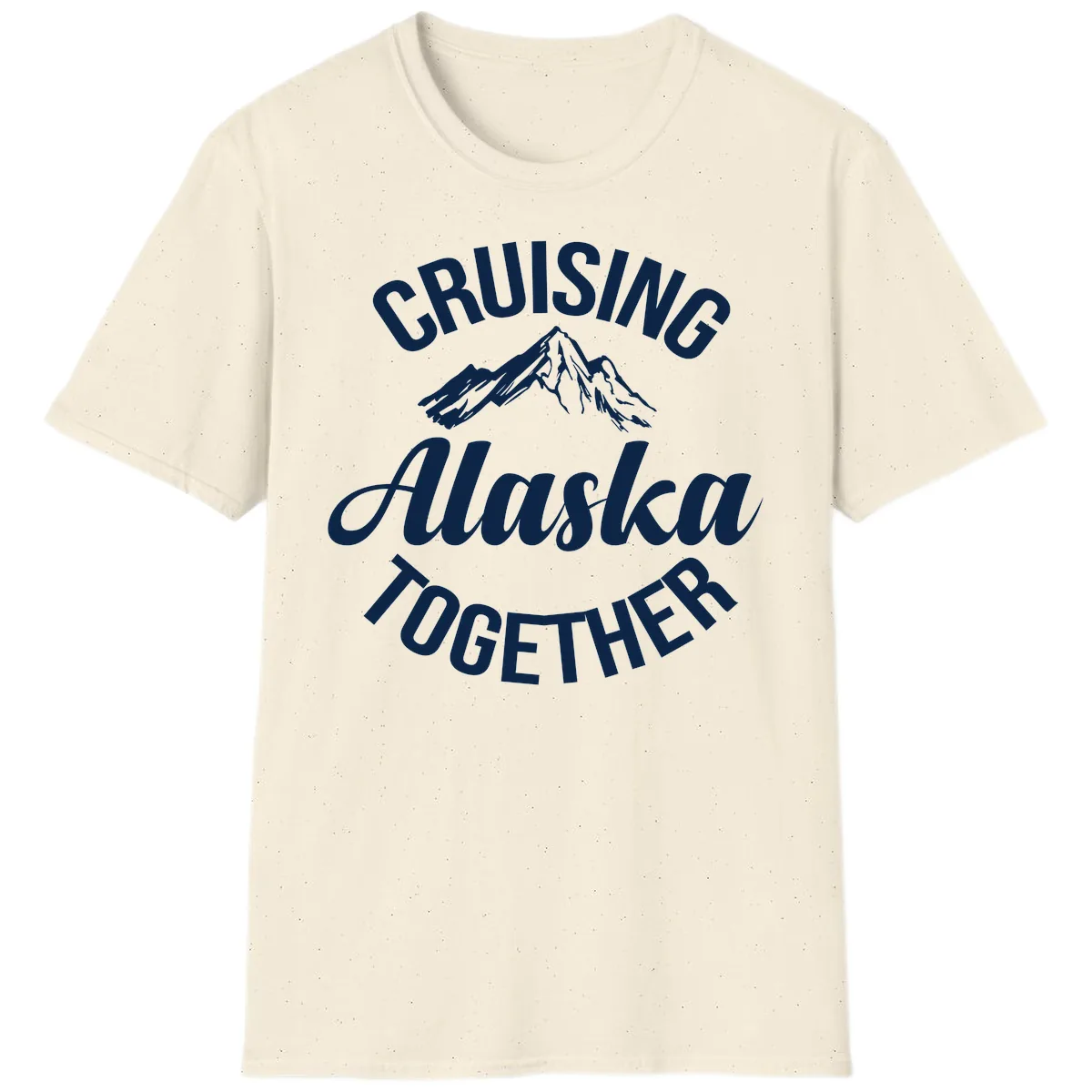 Cruising Alaska Together Mountain T-Shirt in Natural