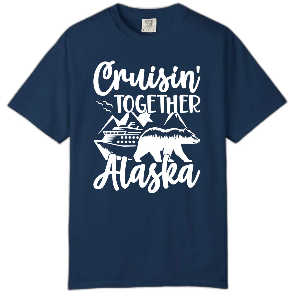 Cruisin' Together Alaska Comfort Color in Navy