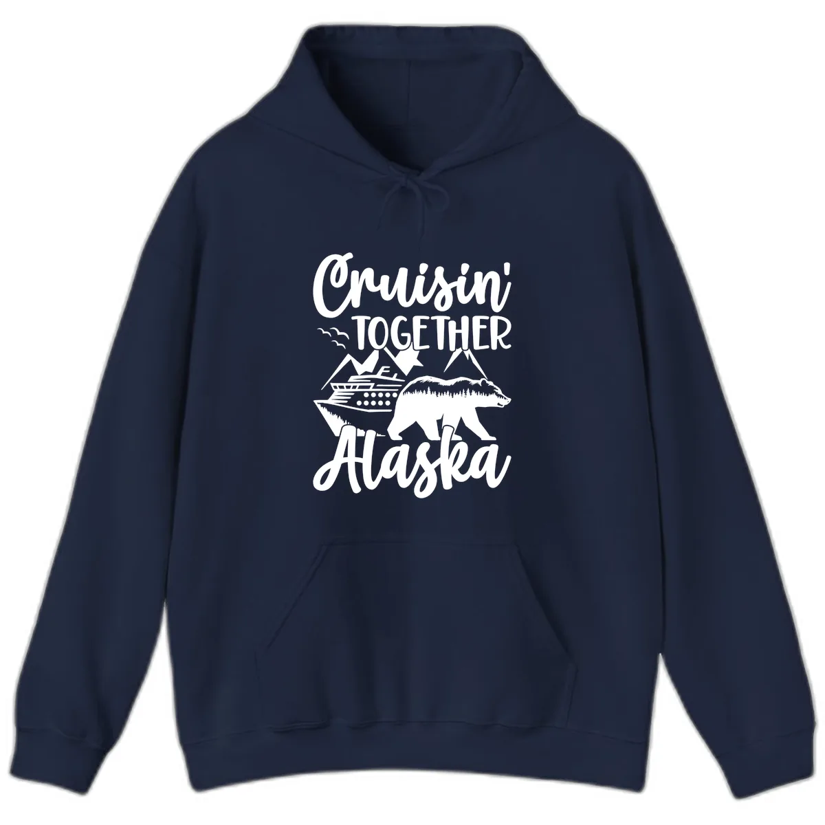 Cruisin' Together Alaska Hoodie in Navy
