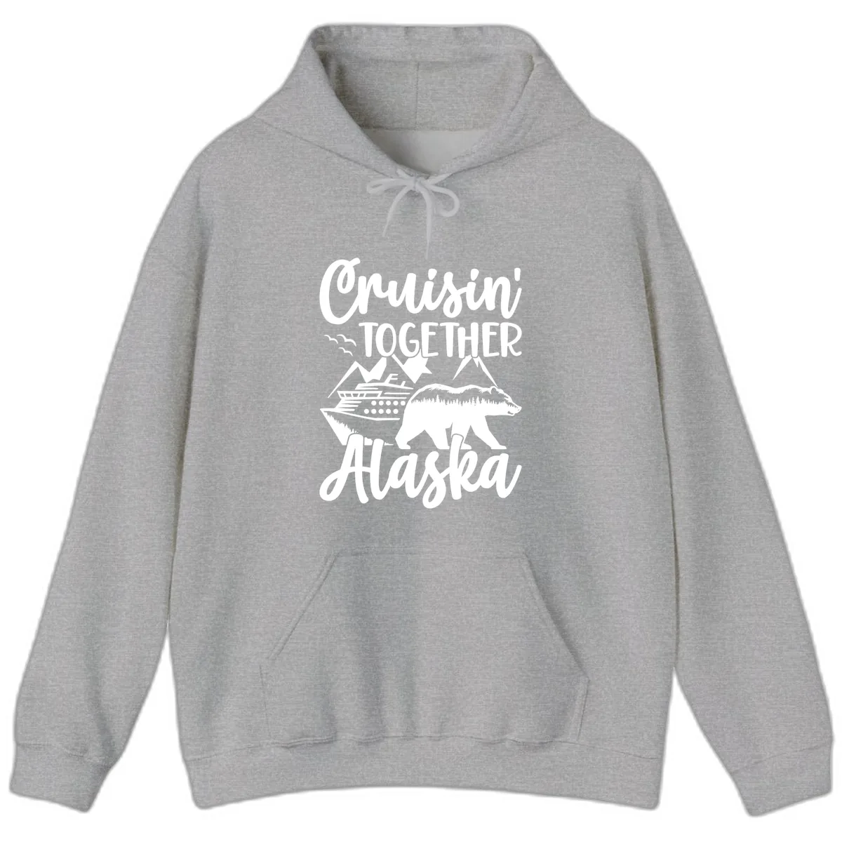 Cruisin' Together Alaska Hoodie in Sport Grey