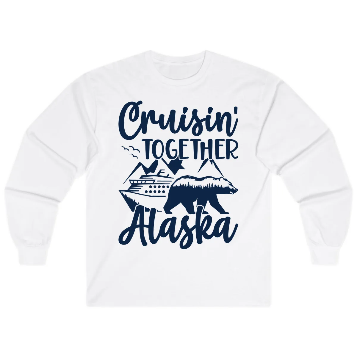 Cruisin' Together Alaska Long Sleeve in White