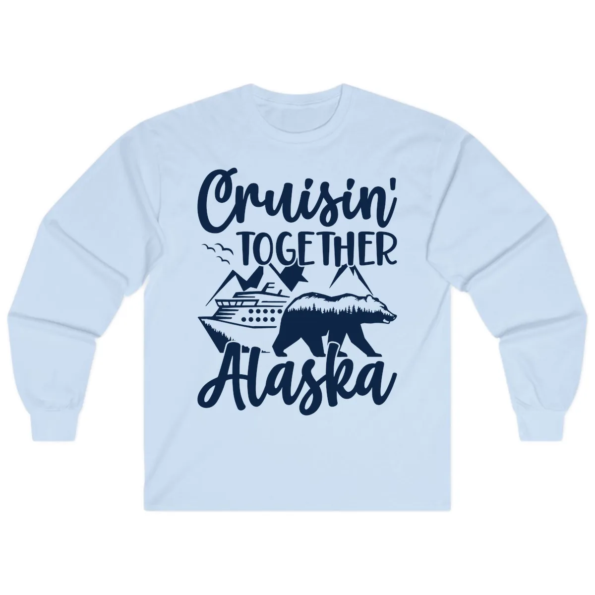 Cruisin' Together Alaska Long Sleeve in Light Blue