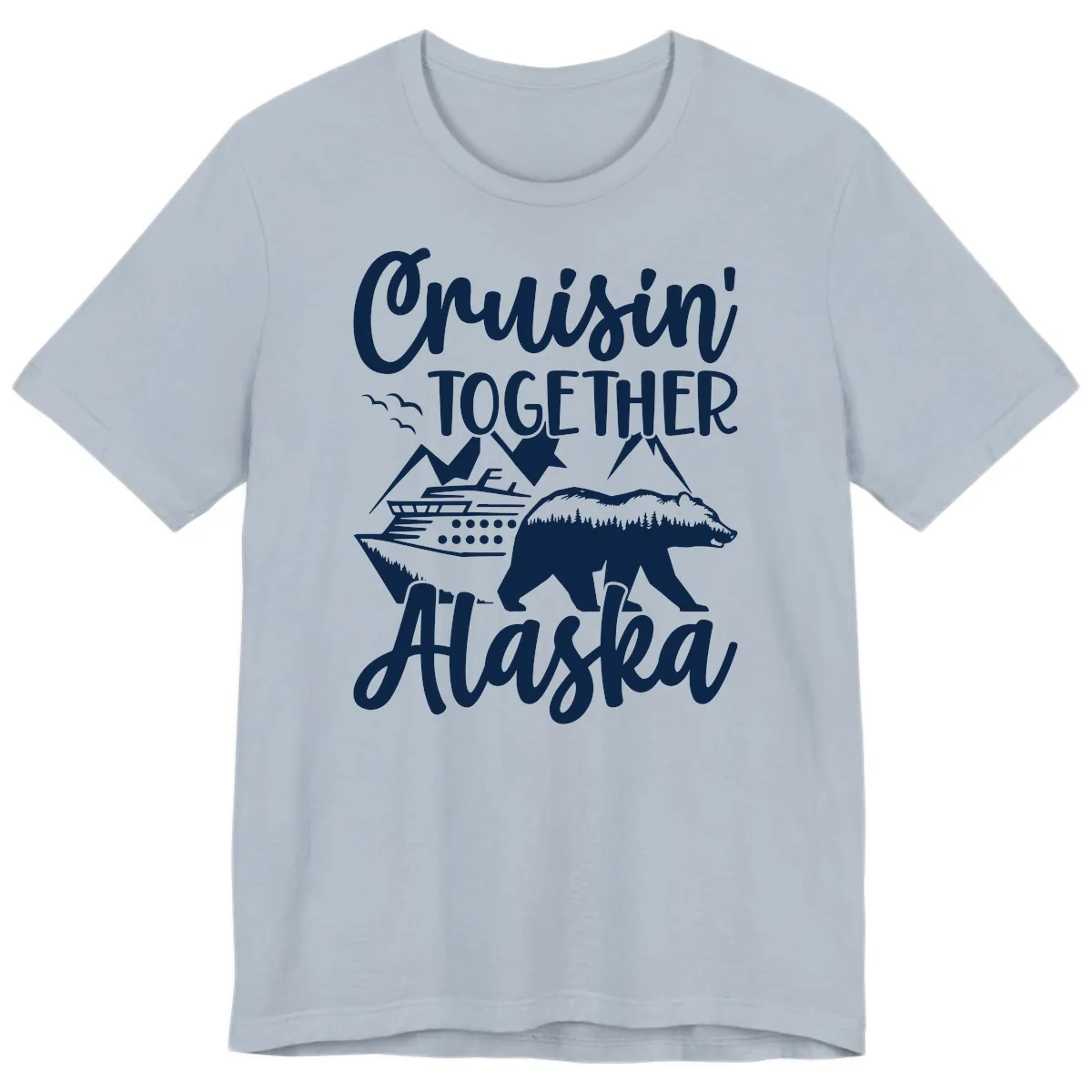 Cruisin' Together Alaska Premium T-Shirt in Light Blue