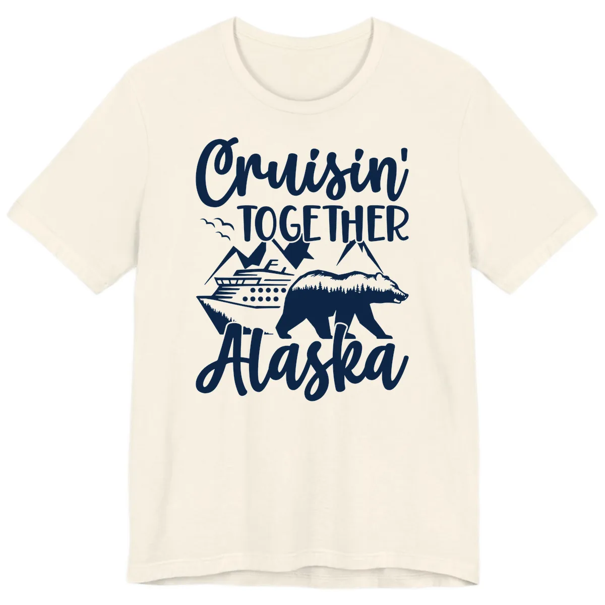 Cruisin' Together Alaska Premium T-Shirt in Natural