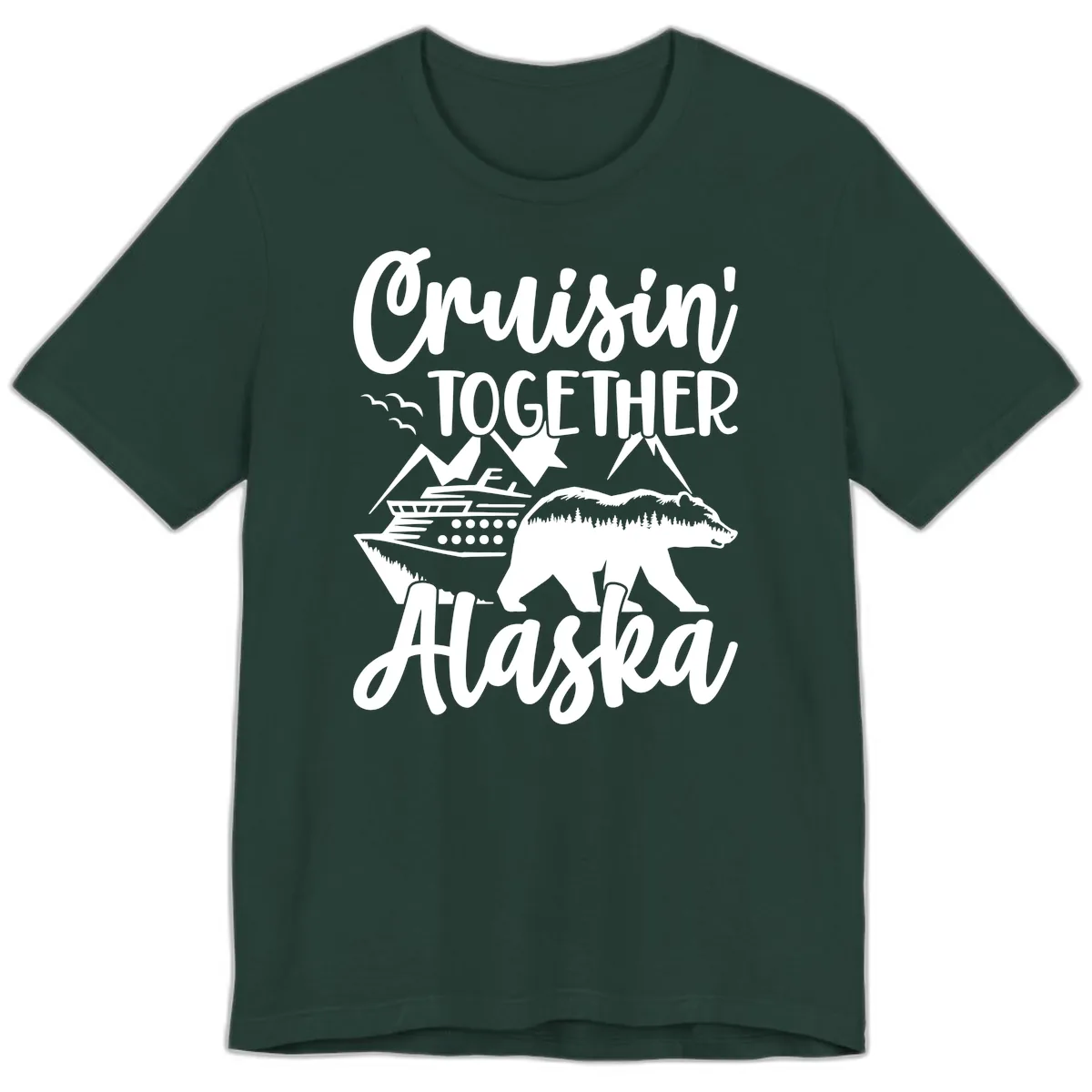 Cruisin' Together Alaska Premium T-Shirt in Forest