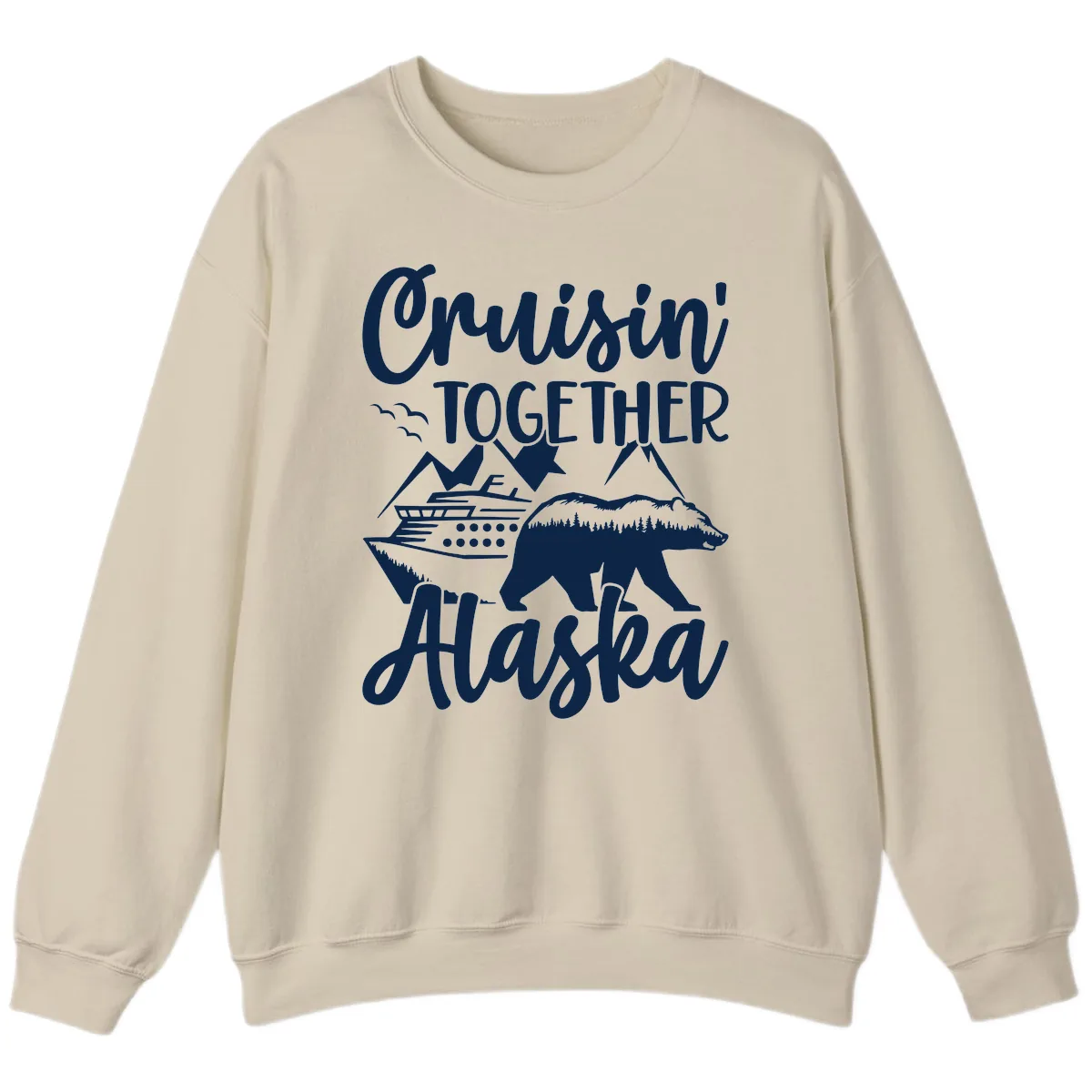 Cruisin' Together Alaska Sweatshirt in Sand