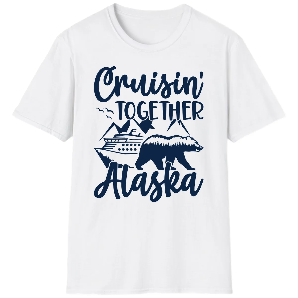 Cruisin' Together Alaska T-Shirt in White