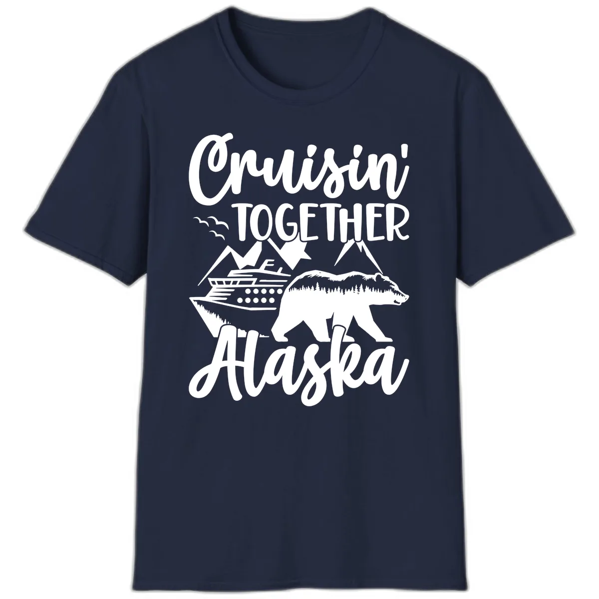 Cruisin' Together Alaska T-Shirt in Navy