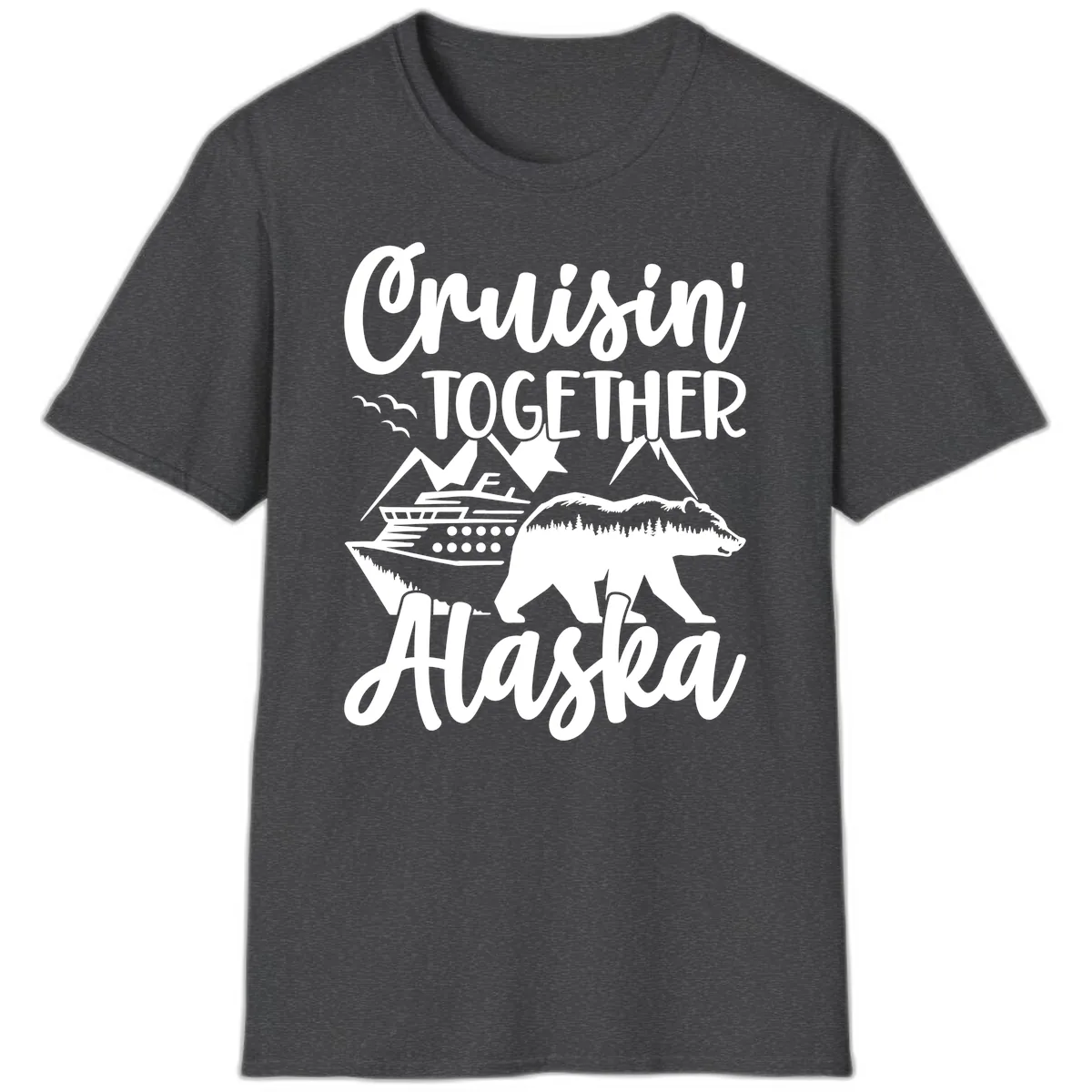 Cruisin' Together Alaska T-Shirt in Dark Heather