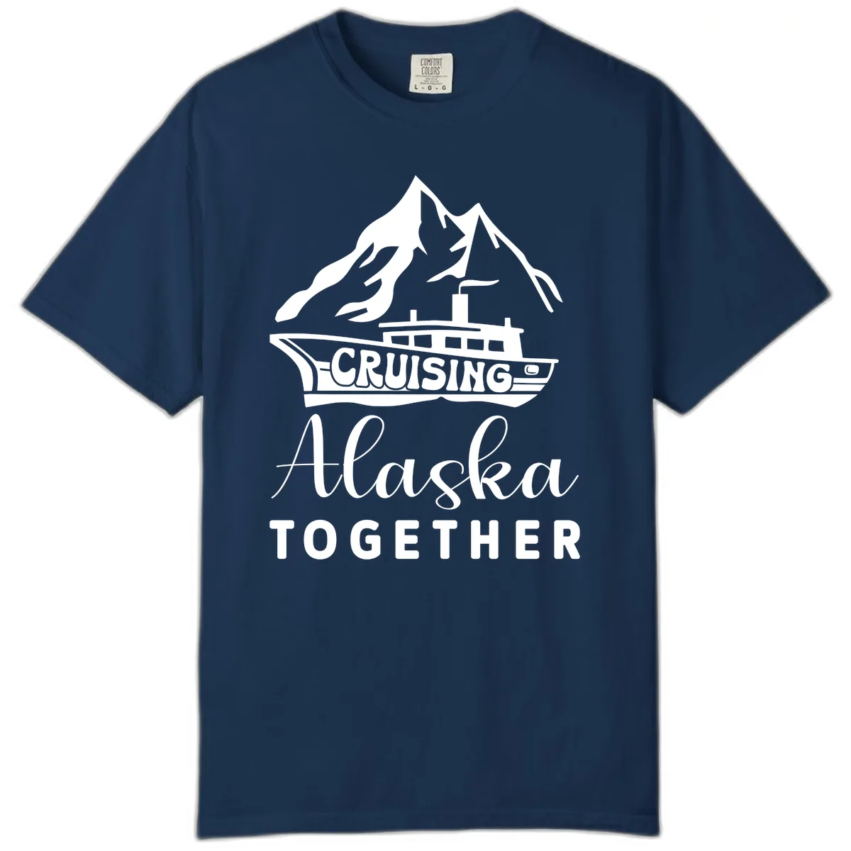Cruising Alaska Together Comfort Color in Navy