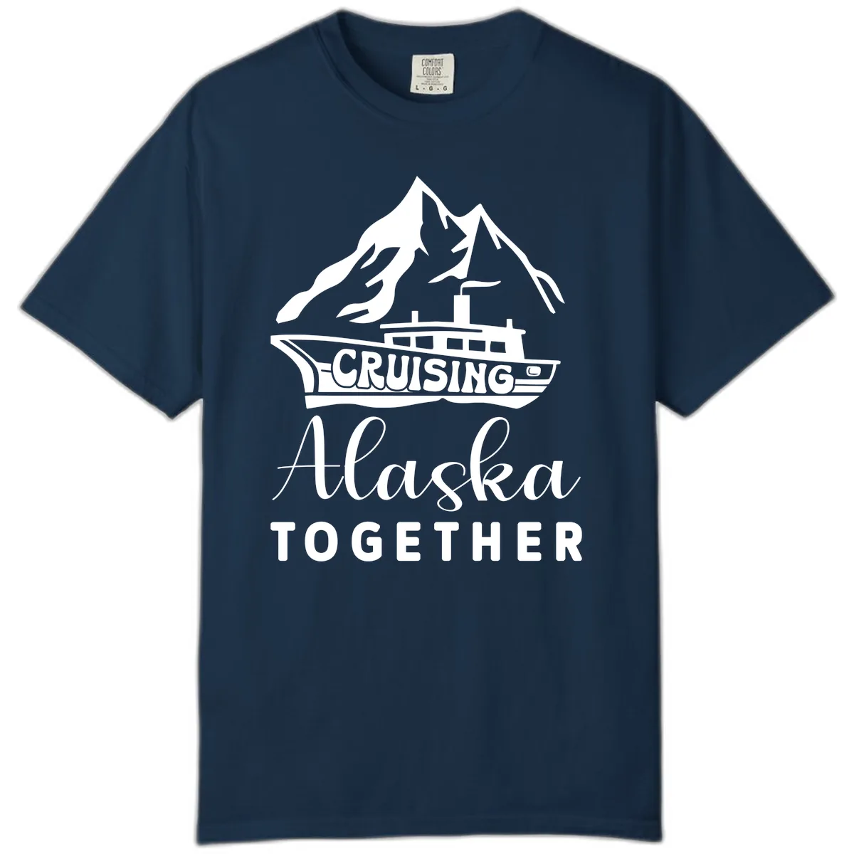 Cruising Alaska Together Comfort Color in True Navy