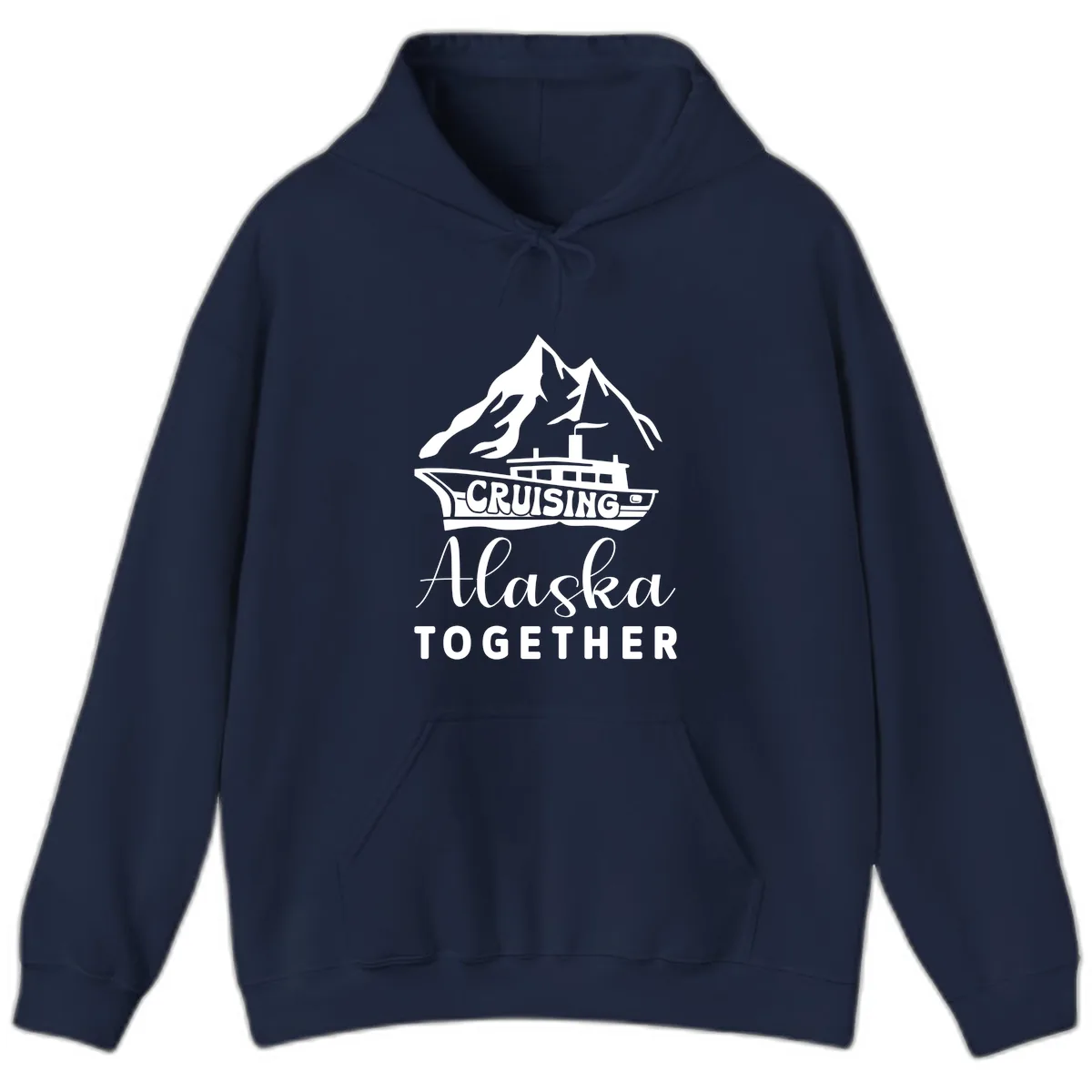 Cruising Alaska Together Hoodie in Navy