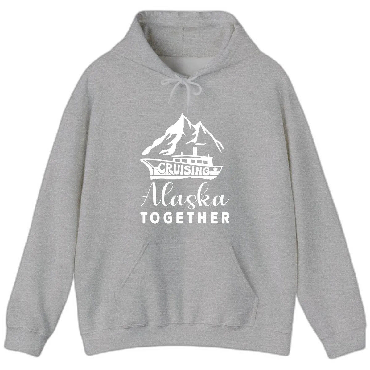 Cruising Alaska Together Hoodie in Sport Grey