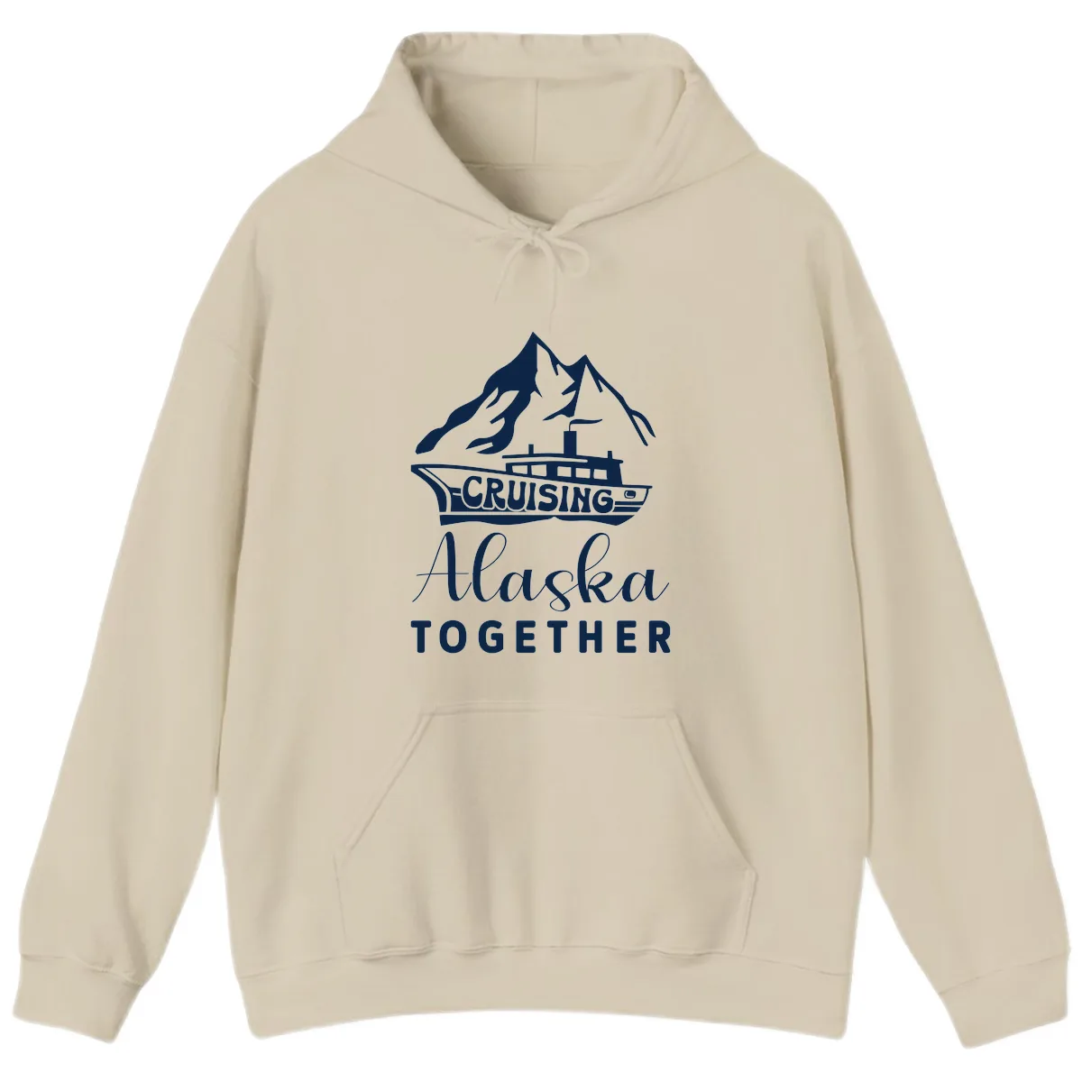 Cruising Alaska Together Hoodie in Sand