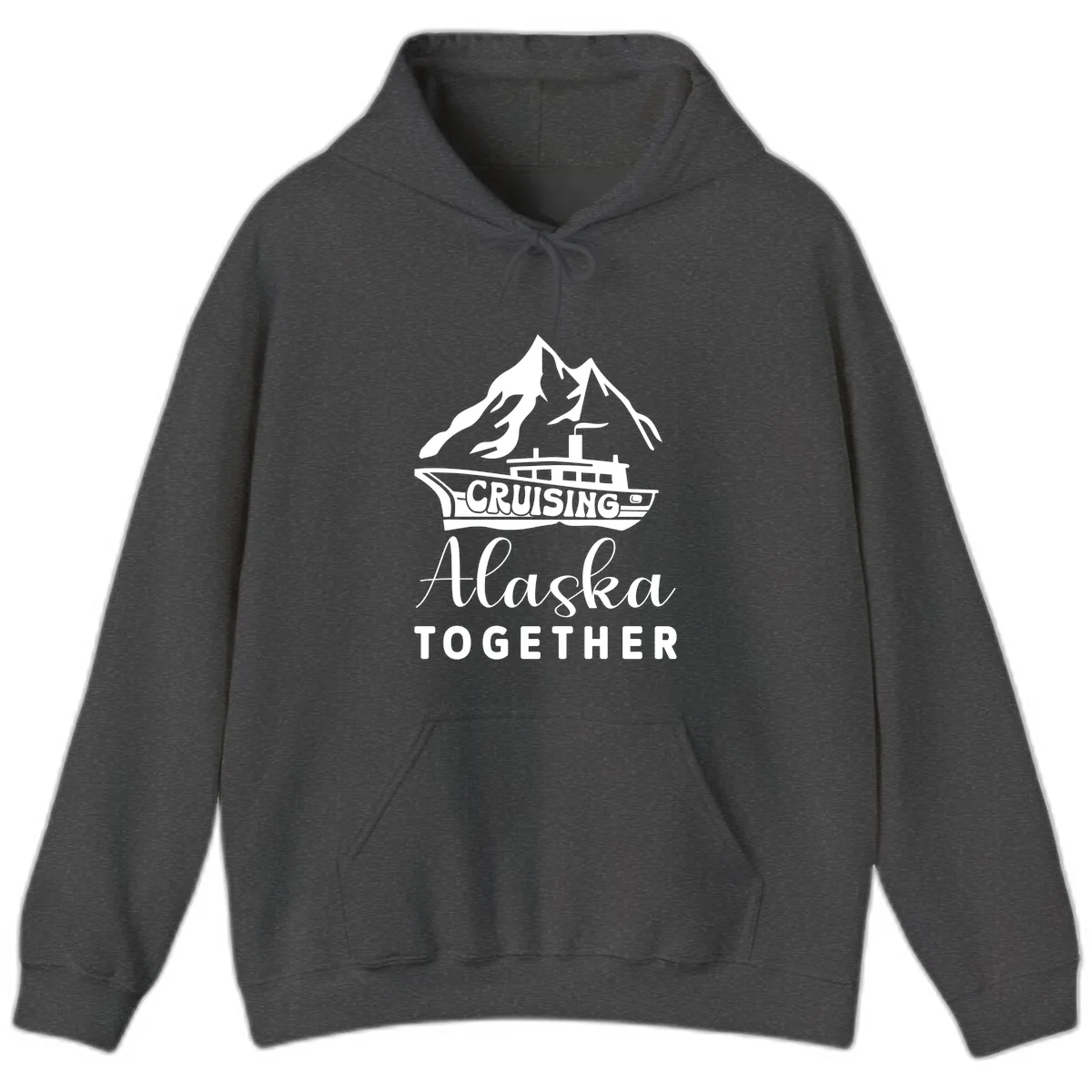 Cruising Alaska Together Hoodie in Dark Heather