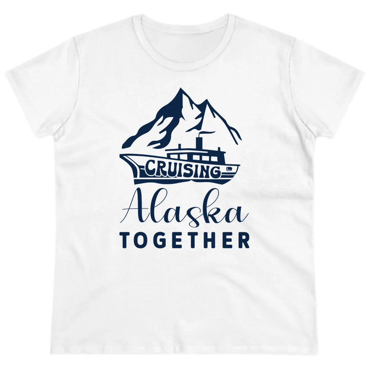 Cruising Alaska Together Ladies Tee in White