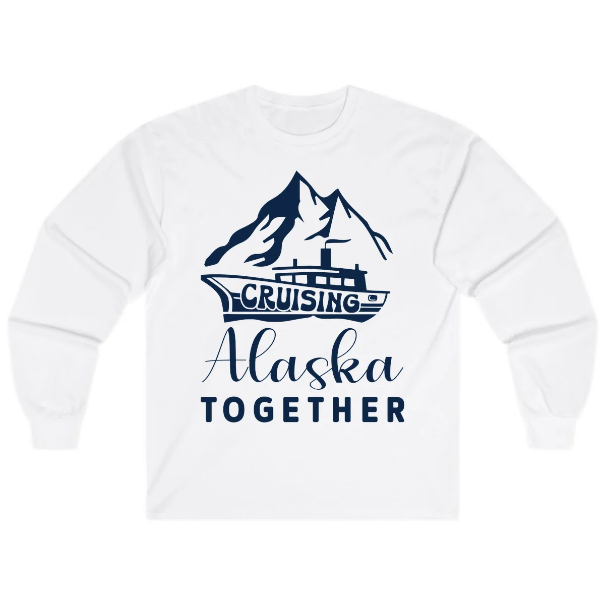 Cruising Alaska Together Long Sleeve in White