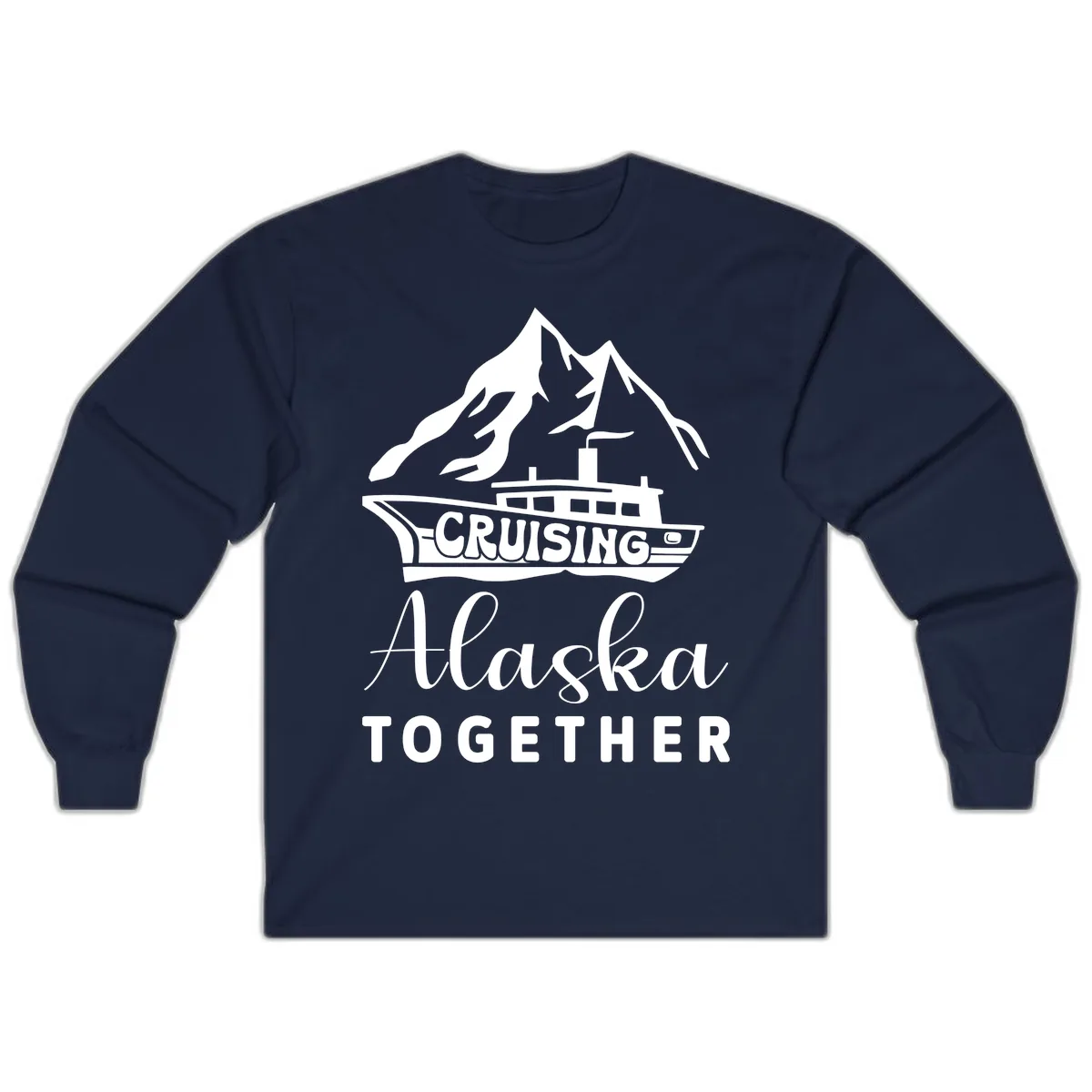 Cruising Alaska Together Long Sleeve in Navy
