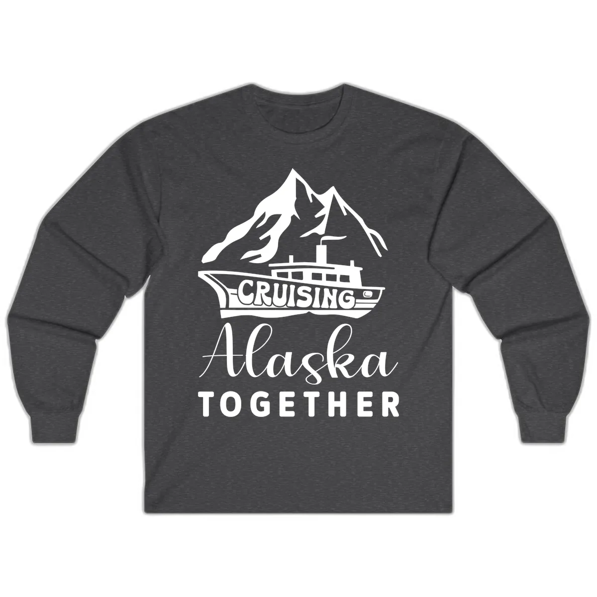 Cruising Alaska Together Long Sleeve in Dark Heather