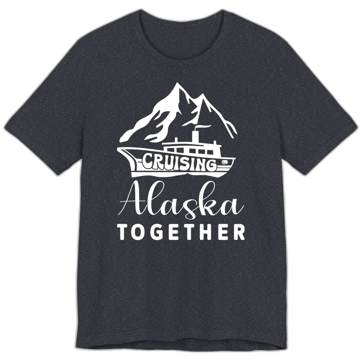 Cruising Alaska Together Premium T-Shirt in Heather Navy