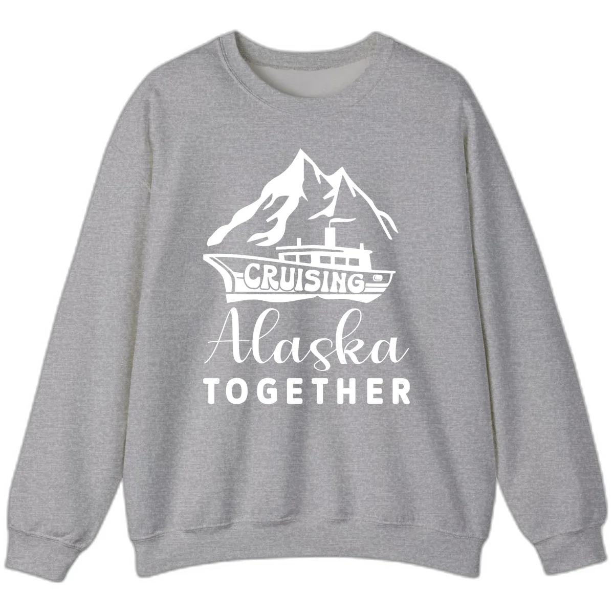 Cruising Alaska Together Sweatshirt in Sport Grey