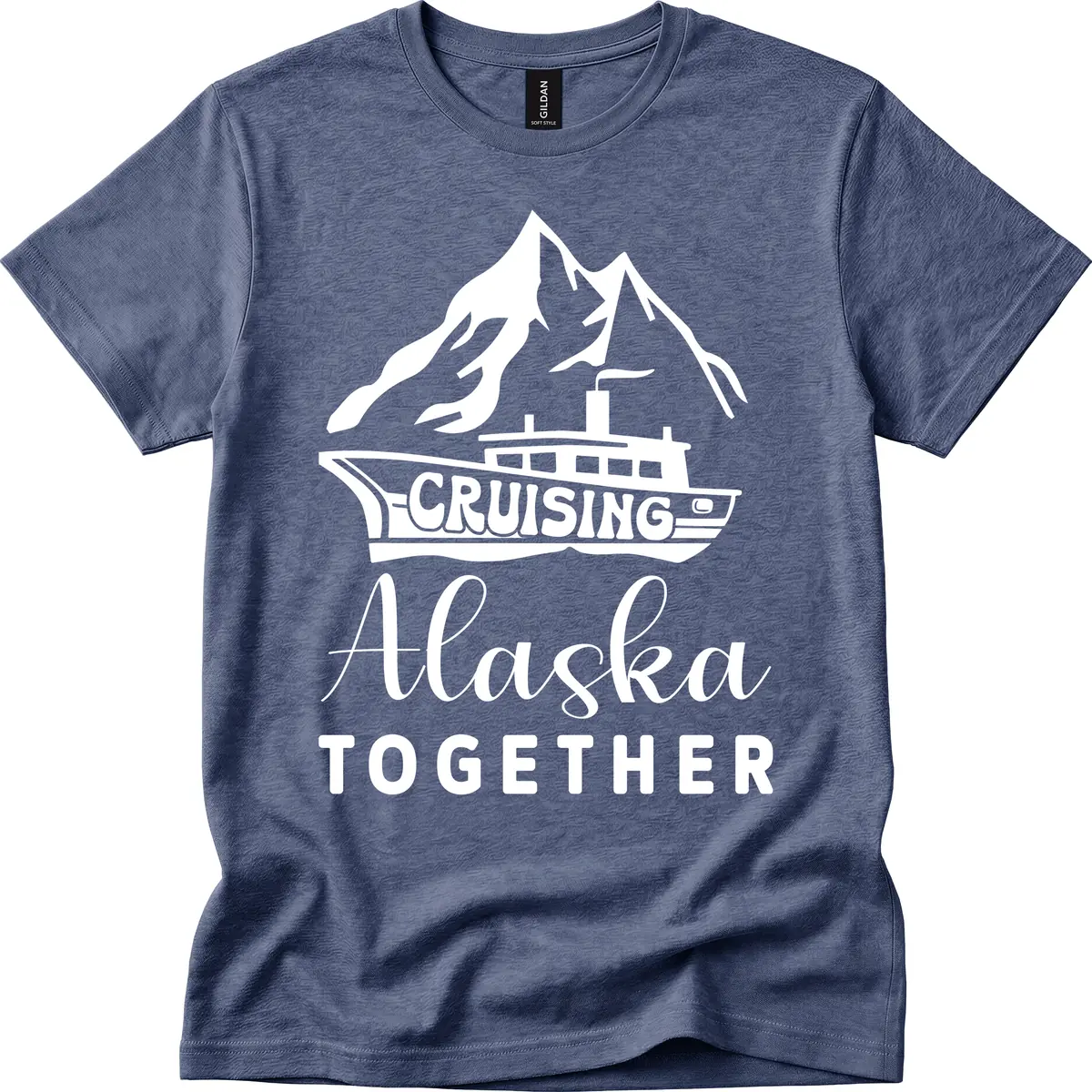 Cruising Alaska Together T-Shirt in Heather Navy