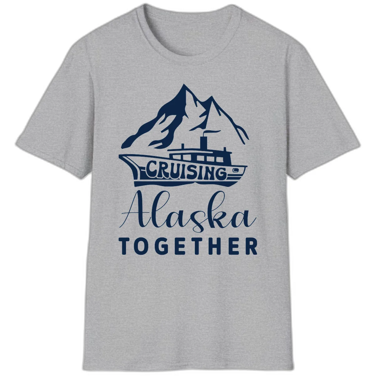 Cruising Alaska Together T-Shirt in Sport Grey