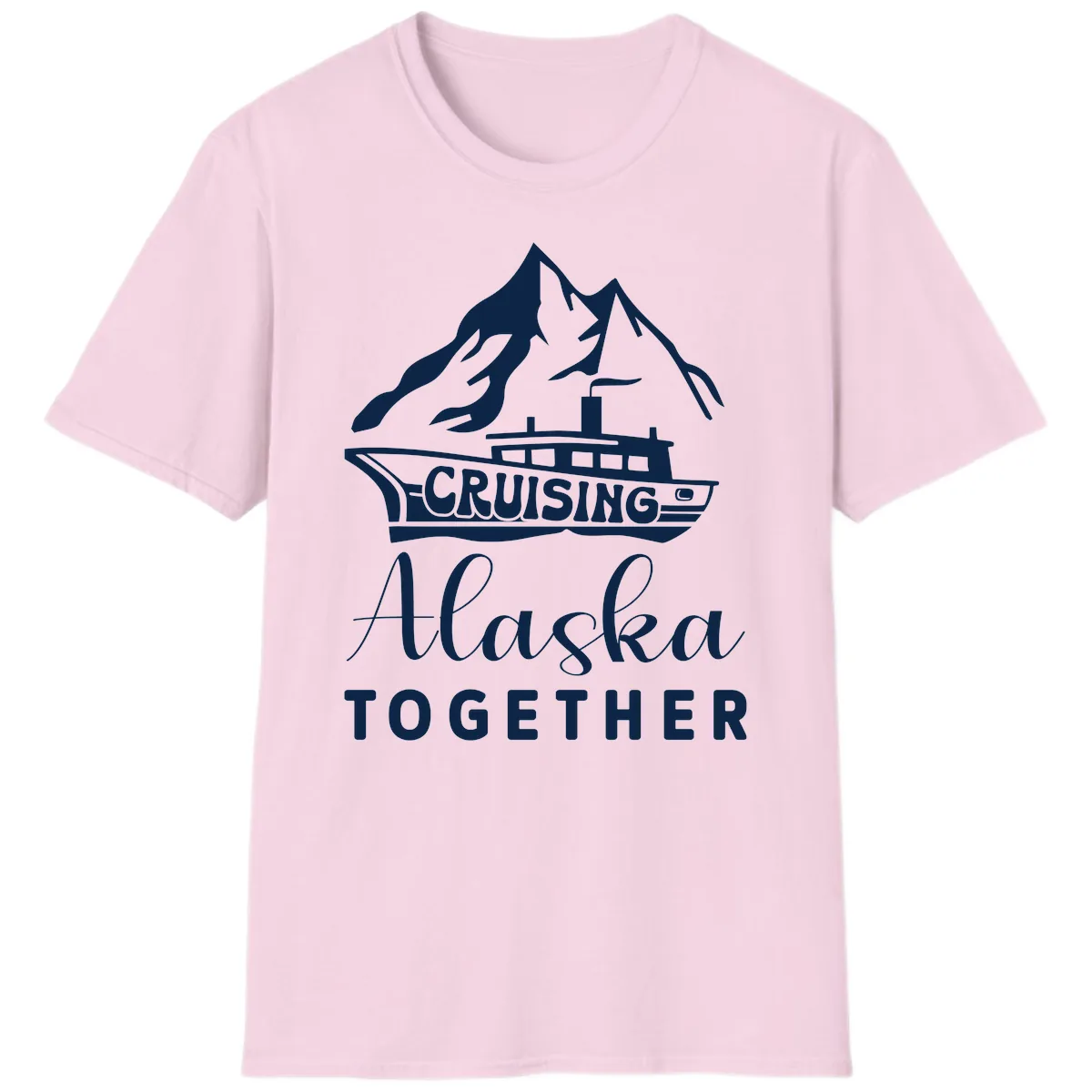 Cruising Alaska Together T-Shirt in Light Pink