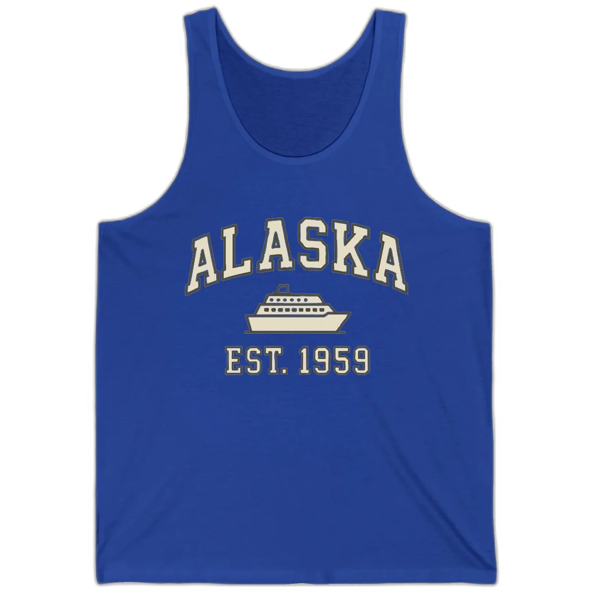 Alaska Cruise Est 1959 Vintage Ship Tank in True Royal