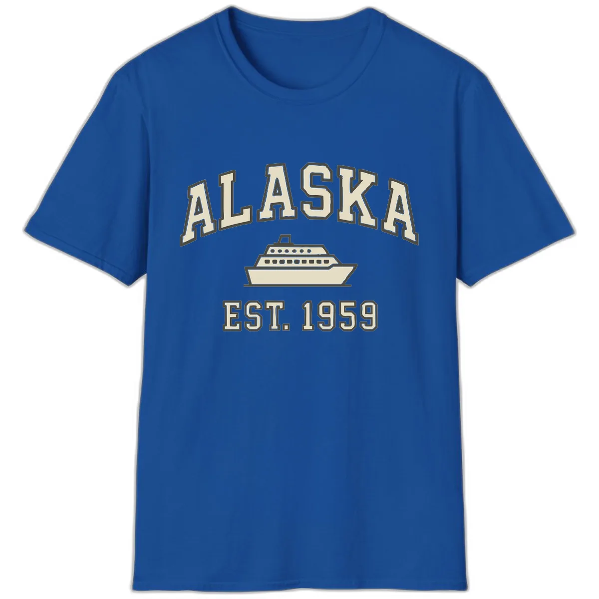Alaska Cruise Est 1959 Vintage Ship T-Shirt in Royal