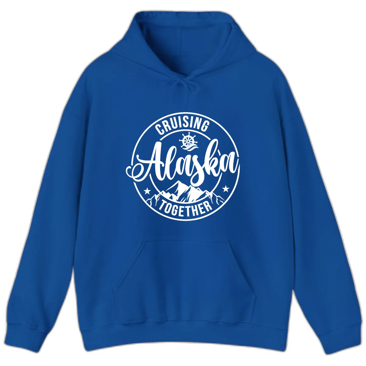 Cruising Ashore Together Badge Hoodie in Royal